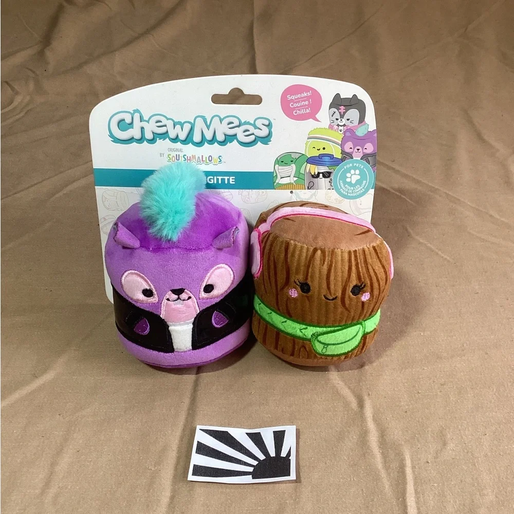 Chew Mees By Squishmallows For Pets Dog Toy 2-Pack 